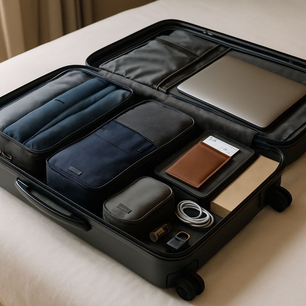 Ordnung und Übersicht auf Geschäfts- und Urlaubsreisen bewahren